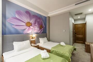 Фото номера Двухместный номер с 2 отдельными кроватями Отель Renion Hills Hotel г. Алматы 2