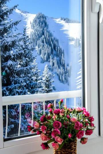 Фото номера Дом с 4 спальнями Дома для отпуска Shymbulak Resort House г. Алматы 24