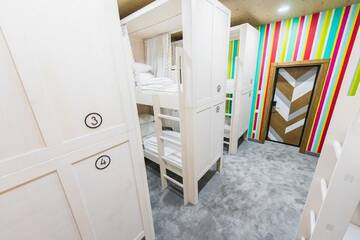 Фото номера Односпальная кровать в общем номере с 6 кроватями Хостелы My Hostel Almaty г. Алматы 3