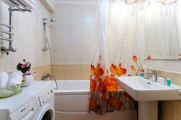 Фото номера Апартаменты с 2 спальнями Апартаменты AHome 34 at Dostyk 117B г. Алматы 20