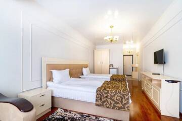 Фото номера Апартаменты с 1 спальней Апартаменты Vavilon Apartmens г. Алматы 15