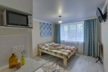 Фото номера Двухместный номер с 1 кроватью Апарт-отели YourHouse на Гагарина Утепова - экономичнее квартиры, уютнее гостиницы г. Алматы 4