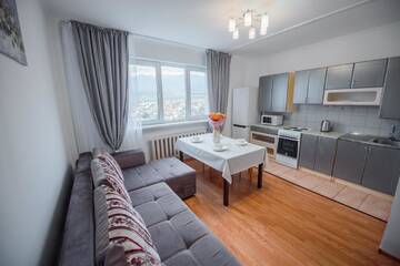 Фото номера Апартаменты с 1 спальней Апартаменты Almaty Smart Apartment - Wonderful Mountain View г. Алматы 8