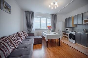 Фото номера Апартаменты с 1 спальней Апартаменты Almaty Smart Apartment - Wonderful Mountain View г. Алматы 12