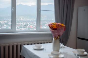 Фото номера Апартаменты с 1 спальней Апартаменты Almaty Smart Apartment - Wonderful Mountain View г. Алматы 13