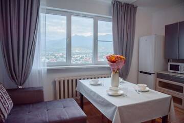 Фото номера Апартаменты с 1 спальней Апартаменты Almaty Smart Apartment - Wonderful Mountain View г. Алматы 27