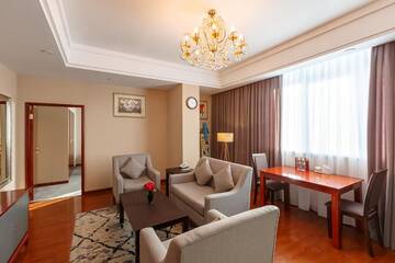 Фото номера Апартаменты с 1 спальней Отель Renion Residence Hotel г. Алматы 31