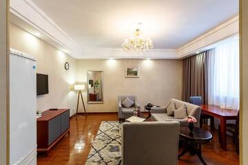 Фото номера Апартаменты с 1 спальней и 2 односпальными кроватями Отель Renion Residence Hotel г. Алматы 5