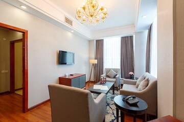 Фото номера Апартаменты с 1 спальней Отель Renion Residence Hotel г. Алматы 18